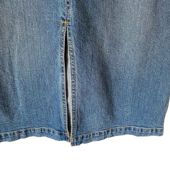 Pilcro Slim Denim Midi Skirt size 6 Anthropologie Button Front - Picture 4 of 10